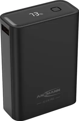 Produktbild von Ansmann PB222PD, 20000 mAh, Lithium Polymer (LiPo), 22,5 W, Schwarz