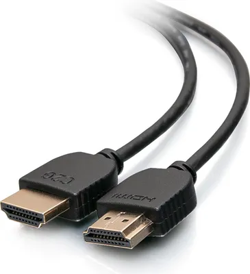 Produktbild von C2G 3ft 4K HDMI Cable - Ultra Flexible Cable with Low Profile Connectors - HDMI-Kabel - HDMI männlich zu HDMI männlich - 91.4 cm - Doppelisolierung - Schwarz
