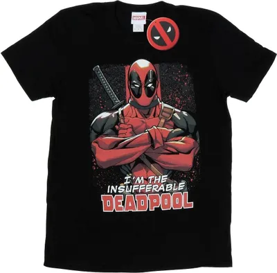 Produktbild von Marvel - "Crossed Arms" T-Shirt für Herren BI22702 (L) (Schwarz)