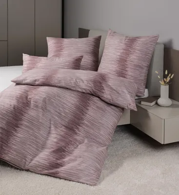 Produktbild von Janine Design Edelflanell-Bettwäsche-Garnitur Chinchilla S 78067 Farbe beere mauve Größe 155x220+80x80