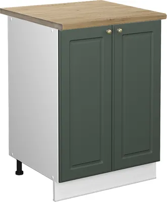 Produktbild von Küchenunterschrank Vicco Fame-Line Grün-Gold Landhaus 60 cm , AP Eiche, Model 46963