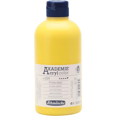 Produktbild von Primär Gelb 500ml Acrylfarbe - AKADEMIE Acryl - Schmincke 23 224 028