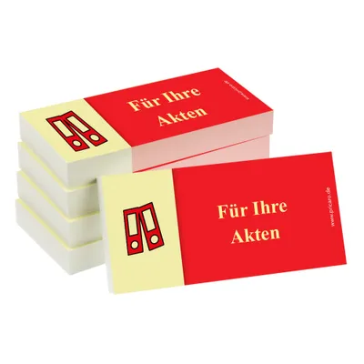 Produktbild von PRICARO Haftnotizen "Für Ihre Akten", rot, 100 Blatt, 5 Stück