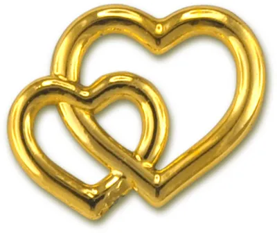 Immagine prodotto di Cuori decorativi oro 17x15mm 15 pezzi