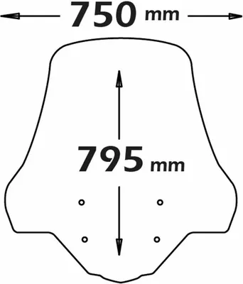 Immagine prodotto di Parabrezza alto ISOTTA 795x750mm per PIAGGIO