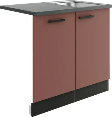 Produktbild von Optifit Spülenschrank inkl Spüle Geschirrspülerblende für vollintegrierte Geschirrspüler Nizza407 BxTxH 90 x 60 x 84,8 c