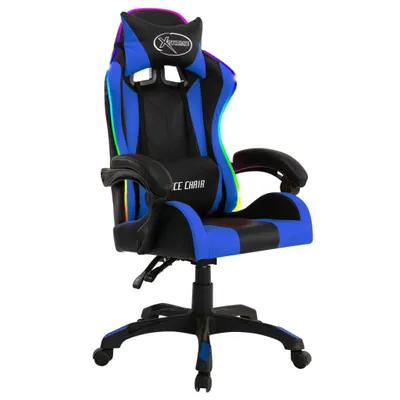 Produktbild von VidaXL 287996, Baumwolle, Kunstleder, Polyester, Schwarz, Blau, 1 Stück(e)