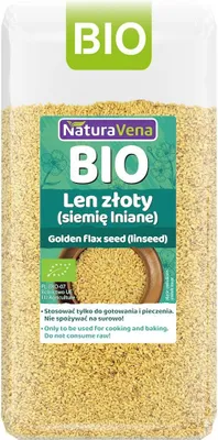 LEN ZŁOTY (SIEMIĘ LNIANE) BIO 500 g - NATURAVENA