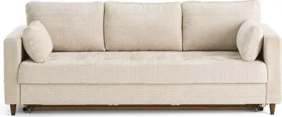 Image de Lisa Design Anna - canapé droit 3 places convertible avec poche en velours texturé , Beige