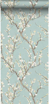 Immagine prodotto di Sanders & Sanders carta da parati fiori verde menta grigiastro e bianco 53 cm x 10 m