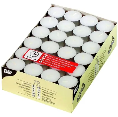 Obrázok produktu pre Papstar 15230, Valec, Biela, 6,5 h, 72 kusov