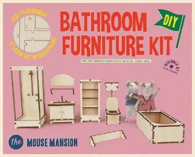 Immagine prodotto di Set di mobili per bagno Het Muizenhuis - Mobili in legno per casa delle bambole
