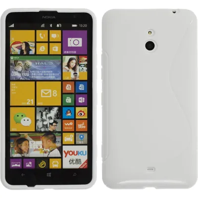 Produktbild von PhoneNatic Case kompatibel mit Nokia Lumia 1320 - weiß Silikon Hülle S-Style + 2 Schutzfolien