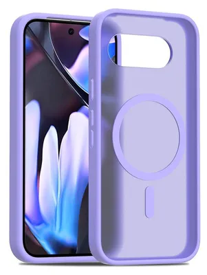 Produktbild von Stoßfeste Handyhülle von Mobigear für Google Pixel 9a, mit MagSafe-Funktion, Hartschalenhülle, Rückseite – Lila