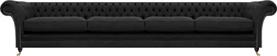 Immagine prodotto di Designer Chesterfield Schwarz Sofa Viersitzer Couch Chesterfield Einrichtung