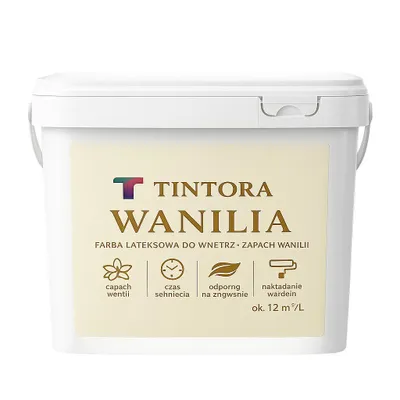 Zdjęcie produktu dla Tintora – Farba Lateksowa O Zapachu Wanilii Do Ścian I Sufitów 5L