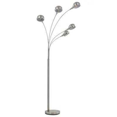 Image de vidaXL Lampadaire 200 cm 5 x E14 argenté