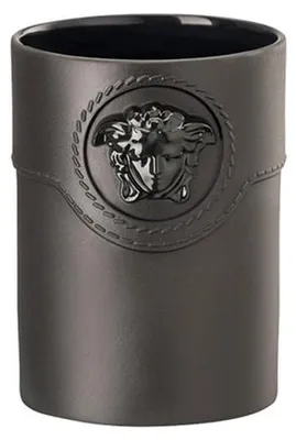 Immagine prodotto di Vaso mini "La Medusa" della collezione Versace by Rosenthal, colore nero, forma cilindrica (10 cm)