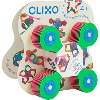 Immagine prodotto di Tiny & Mighty CLIXO - GIPSY TOYS - Flexible. durable and imaginative magnetic construction set - 9 pieces - Ages 4 and up