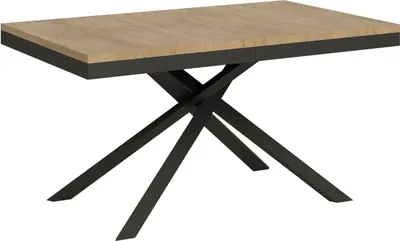 Immagine prodotto di ITYHOME - Tavolo allungabile 160/420X90 cm Karida Evolution quercia natura telaio e gambe antracite