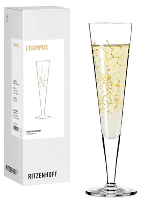Produktbild von Ritzenhoff Astro Champagnerglas Schütze #9 205 ml Kristallglas Gold