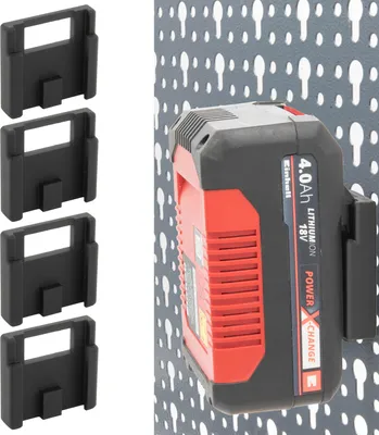 Produktbild von 4x Akku Halter für Einhell Power-X-Charge für Küpper Lochwand Halterung 18V Akkus