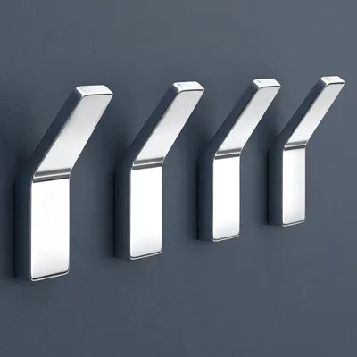 Produktbild von doporro 4 Stück Garderobenhaken Zinklegierung, Kleiderhaken Wand, selbstklebend Wandhaken für Jacken, Handtücher, Silber Stalo-13