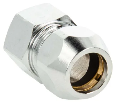 Produktbild von tecuro gerade Quetschverschraubung Ø 12 mm x G 3/8 Zoll Innengewinde, Messing verchromt