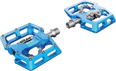 Produktbild von Tatze CONTACT COMBI Hybridpedal Blau - Flatpedal + Klickpedal 605 g