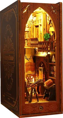 Zdjęcie produktu dla DIY Drewniane PUZZLE 4D OŚWIETLENIE BIBLIOTEKA PODPÓRKA NA PÓŁKĘ DO KSIĄŻEK