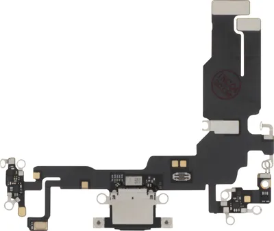 Produktbild von Clappio, Ladeanschluss für iPhone 15, USB-C Anschluss + Mikrofon, Schwarz