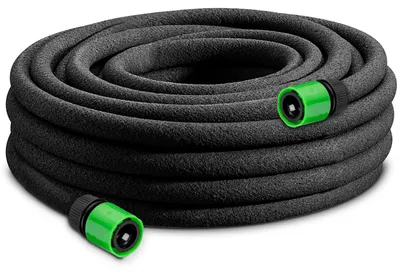 Produktbild von GARDEBRUK® Bewässerungsschlauch 15 m 1/2 Zoll T-Verbinder Ober- & Unterirdisch verlegbar Garten Perlschlauch Tropfschlauch Bewässerung