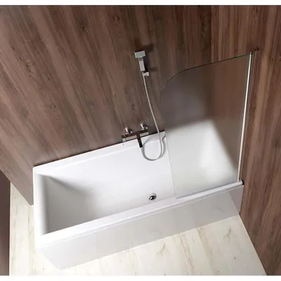 Productafbeelding van Aqualine VILMA douchewand, 600mm, chroom, rechts, matglas