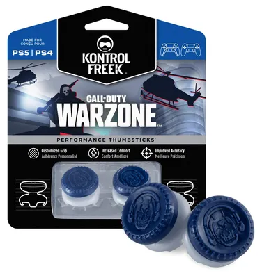 Obrázek produktu pro KontrolFreek Call of Duty: Warzone – Výkonné analogové páčky pro PlayStation 4 (PS4) a PlayStation 5 (PS5) | 2 vysoké, hybridní páčky | Modrá/Šedá