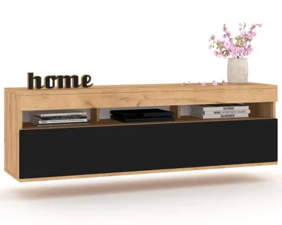 Produktbild von Fernsehschrank TV-Lowboard PLAY HÄNGEND Craft Eiche/Schwarz 120cm