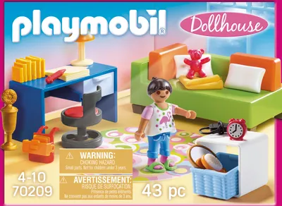 Image de PLAYMOBIL dollhouse 70209 chambre d'enfant avec canape-lit