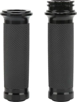 Immagine prodotto di 1 paio di manopole per manubrio moto da 25 mm, nere, comode, anodizzate, universali, antiruggine, per moto