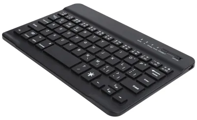 Obrázok produktu pre Bluetooth klávesnica s farebným podsvietením, nabíjateľná cez USB, ultratenká, bezdrôtová, pre smartfóny a tablety