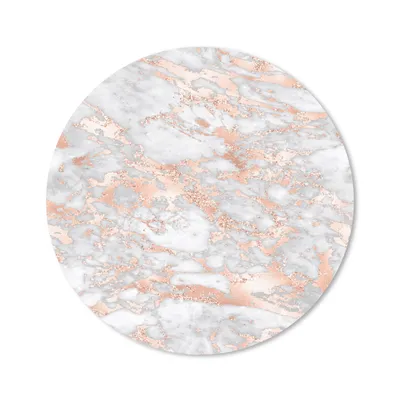 Produktbild von MuchoWow® Mauspad Mousepad Marmor - Grau - Roségold - Luxus - Marmoroptik 20x20 cm - Mousepads - Maus Mat - Pad - Mausunterlage - Schreibtischmatte