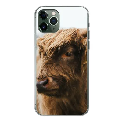 Produktbild von MuchoWow® Handyhülle Schutzhülle Hülle für iPhone 11 Pro Schottischer Highlander - Tiere - Hörner Silikon Softcase Handy Hülle - Handy