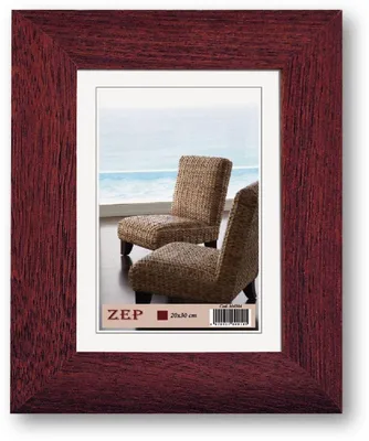 Imagen del producto de Marco de madera básico ZEP para fotos, modelo M45, color rojo, para fotos de 15x20 cm