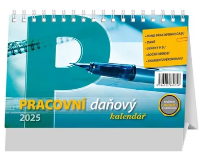 Obrázek produktu pro Kalendář 2025 Pracovní daňový, stolní, 23 x 14 cm