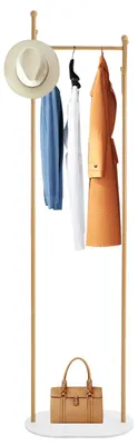 Produktbild von Kleiderständer - Freistehende Garderobe - Modernes Kaktus-Haken-Design - Metallgestell - Für Jacken Hüte Schals und Taschen - Für Flur und Wohnzimmer