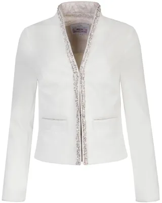 Produktbild von MarJo Damen Trachtenjacke "Sara" mit Rüschenbesatz | Champagner Größe: 32