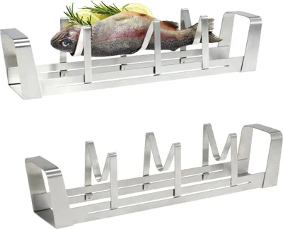 Zdjęcie produktu dla bremermann BBQ uchwyt na ryby, grill rybny, brytfanna do ryb zestaw 2 szt