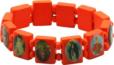 Produktbild von Holzarmband - Christliche Religion - orange