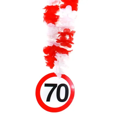 Produktbild von 1 Geburtstag Hawai Kette 70 Jahre Party Deko Schild Feier Party Birthday