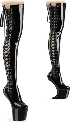 Produktbild von CRAZE-3050 Damen Boots von Pleaser, Schwarz Glanz , EU 40, US 10