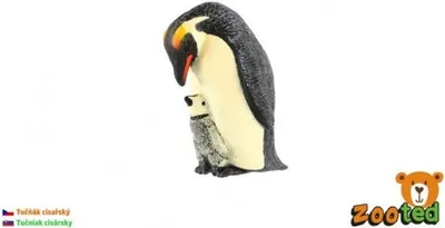 Produktbild von Kaiserpinguin mit Baby zooted Kunststoff 6cm in Tasche