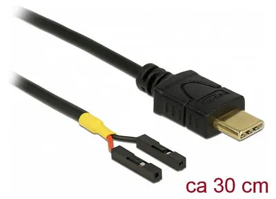 Produktbild von DeLOCK 85396, 0,3 m, USB C, Schwarz